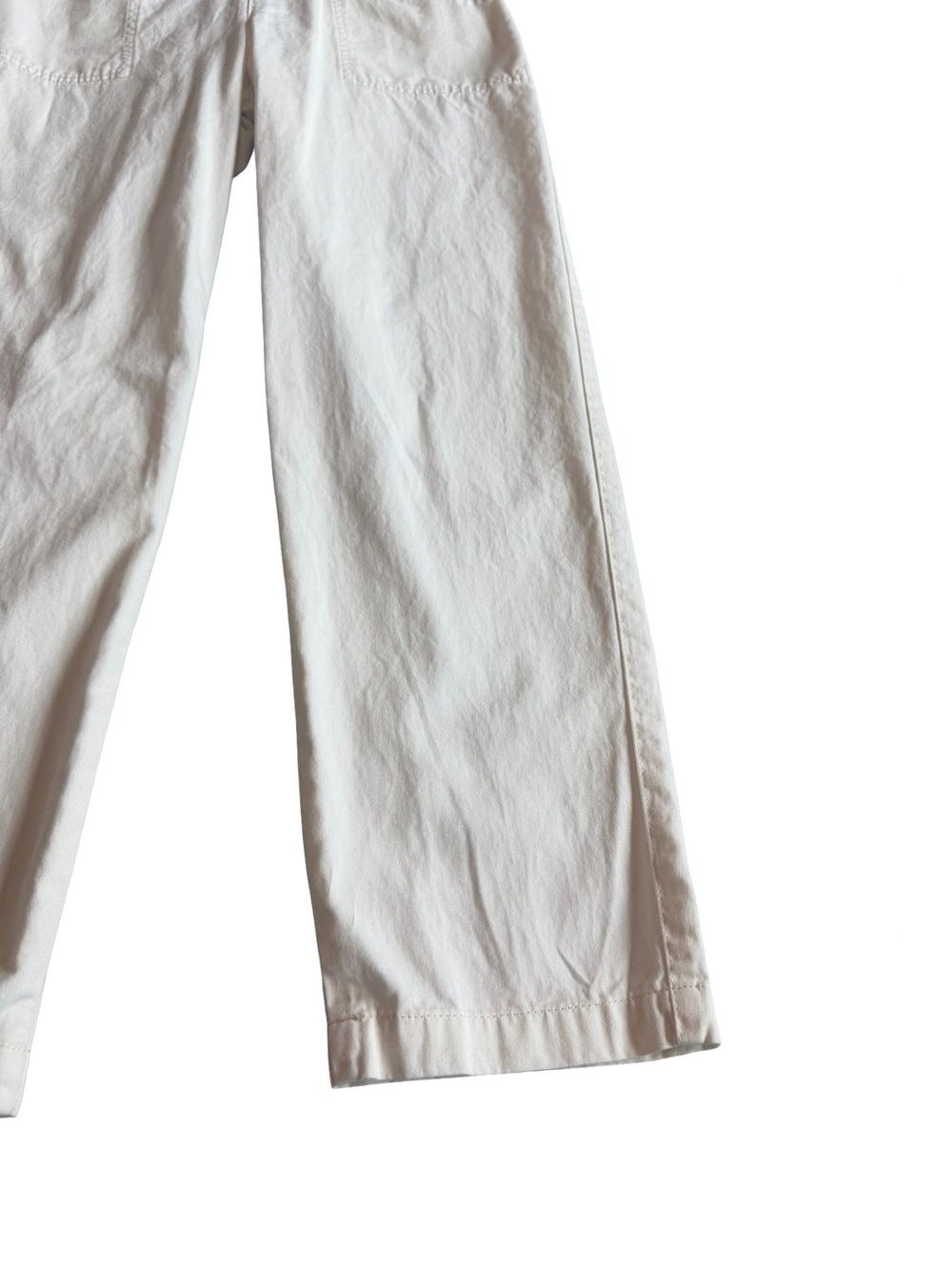 Pistola Rosie White Jumpsuit Cinched Waist Denim Straight Leg Size Medium - Picture 7 of 15